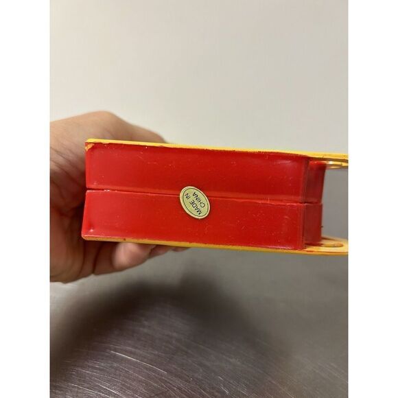 Vintage  Plastic Jolly Santa 5 Piece Coaster Set For Christmas / Holidays - Picture 3 of 4